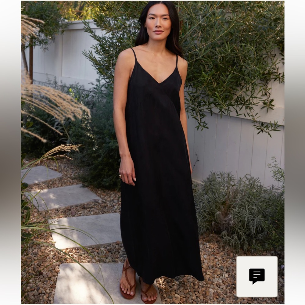 NWOT Jenni Kayne Rio Slip Dress in Black Sz L